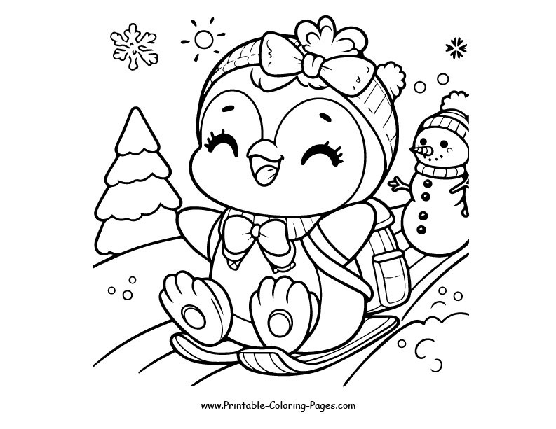 Penguin www printable coloring pages.com 28