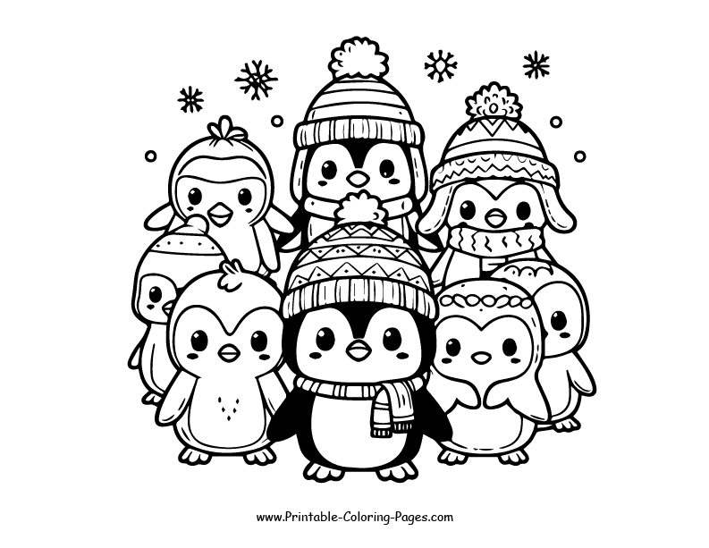 Penguin www printable coloring pages.com 29