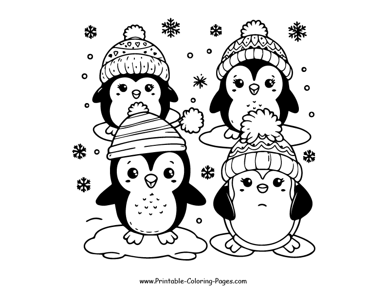 Penguin www printable coloring pages.com 30