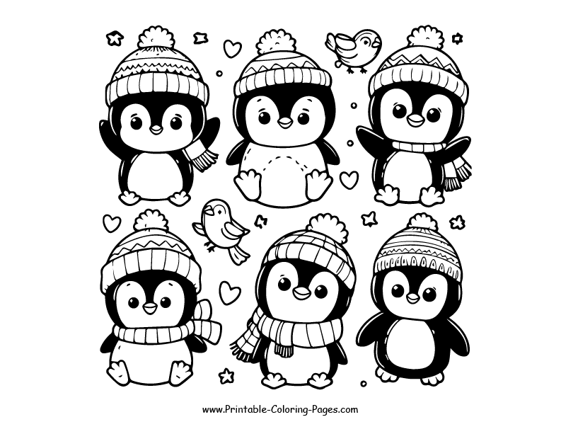 Penguin www printable coloring pages.com 4
