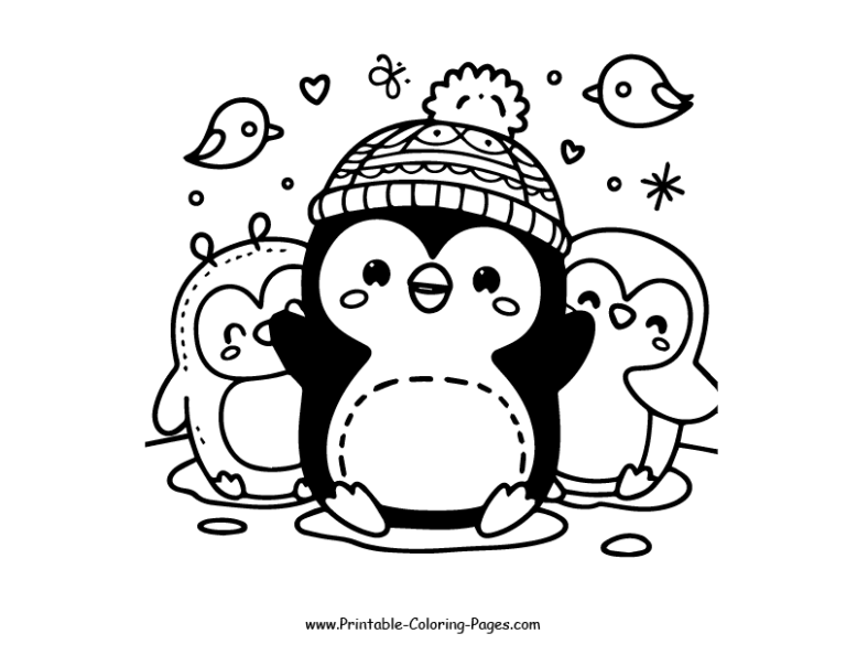 Printable Penguin Coloring Pages- 30 PDF - Unlock Your Creative Journey ...