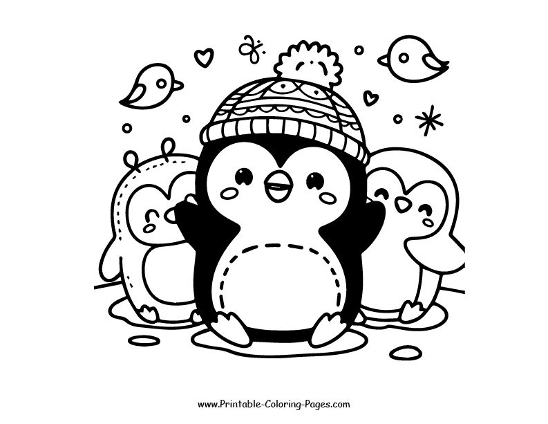 Penguin www printable coloring pages.com 6