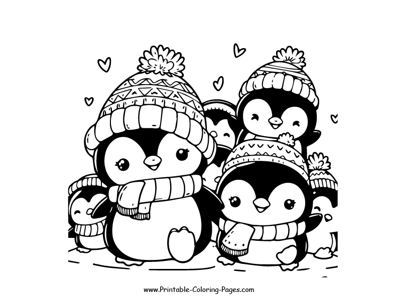 Penguin www printable coloring pages.com 7