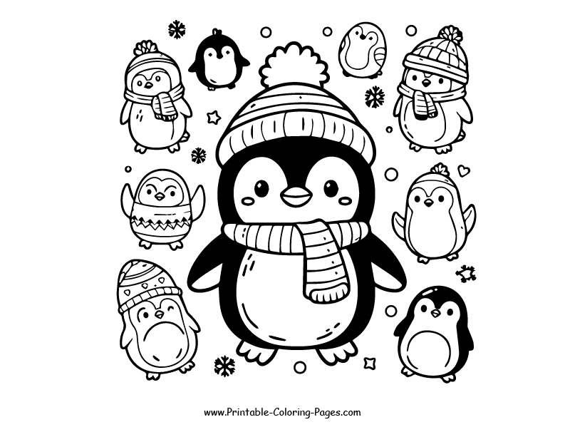 Penguin www printable coloring pages.com 9