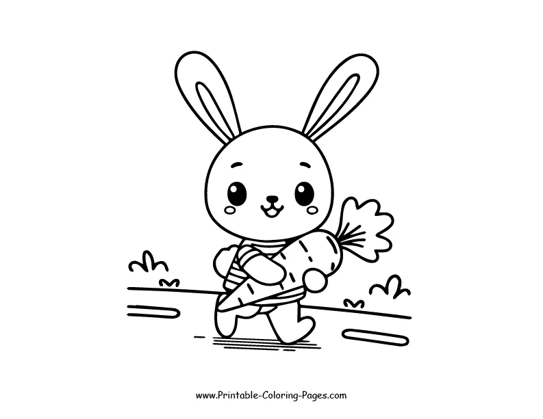 Rabbit www printable coloring pages.com 3