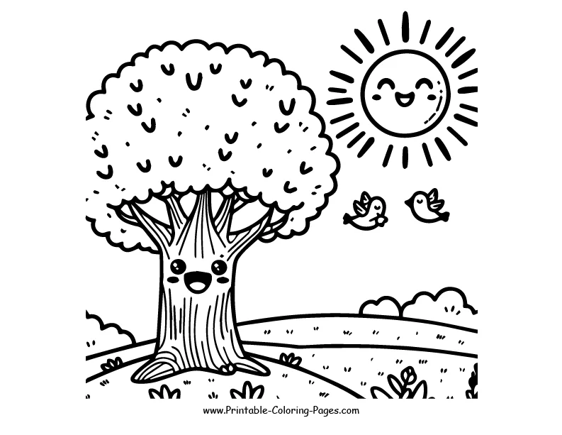 Tree www printable coloring pages.com 12