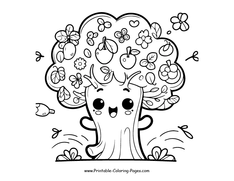 Tree www printable coloring pages.com 19