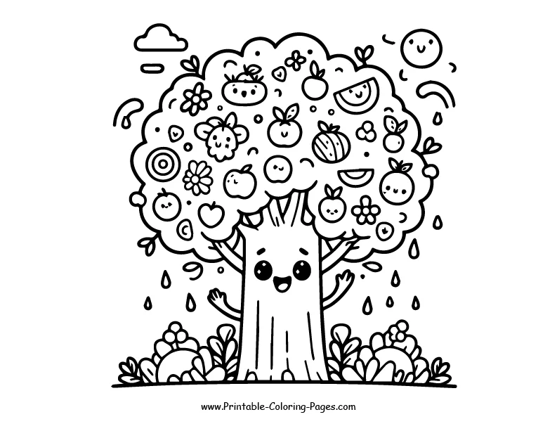 Tree www printable coloring pages.com 23