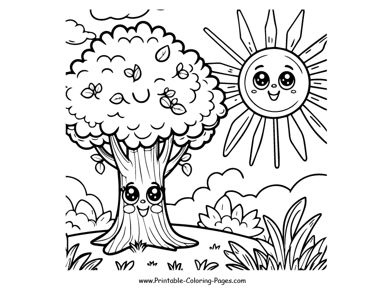 Tree www printable coloring pages.com 5