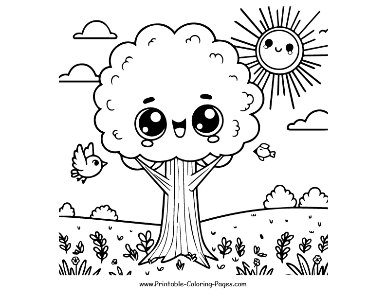 Tree www printable coloring pages.com 6