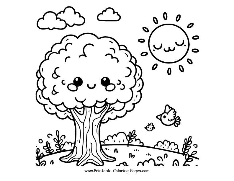 Tree www printable coloring pages.com 7