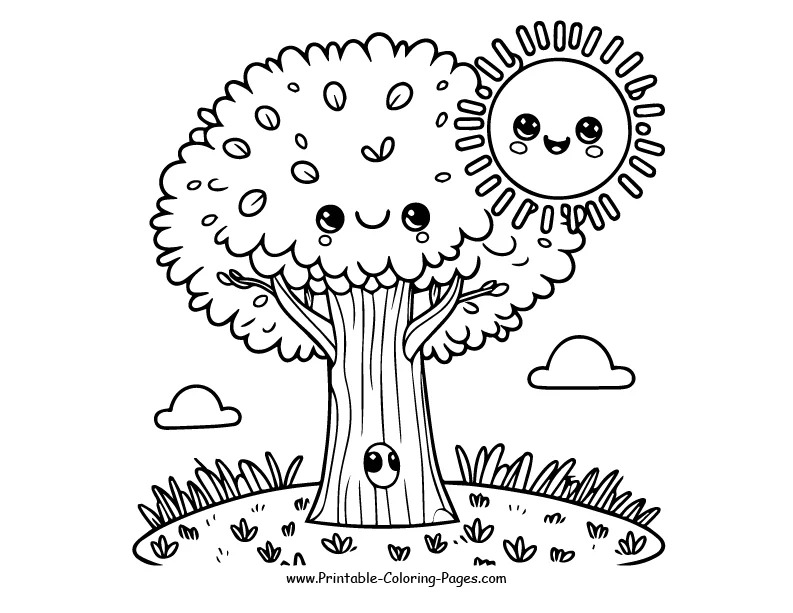 Tree www printable coloring pages.com 8