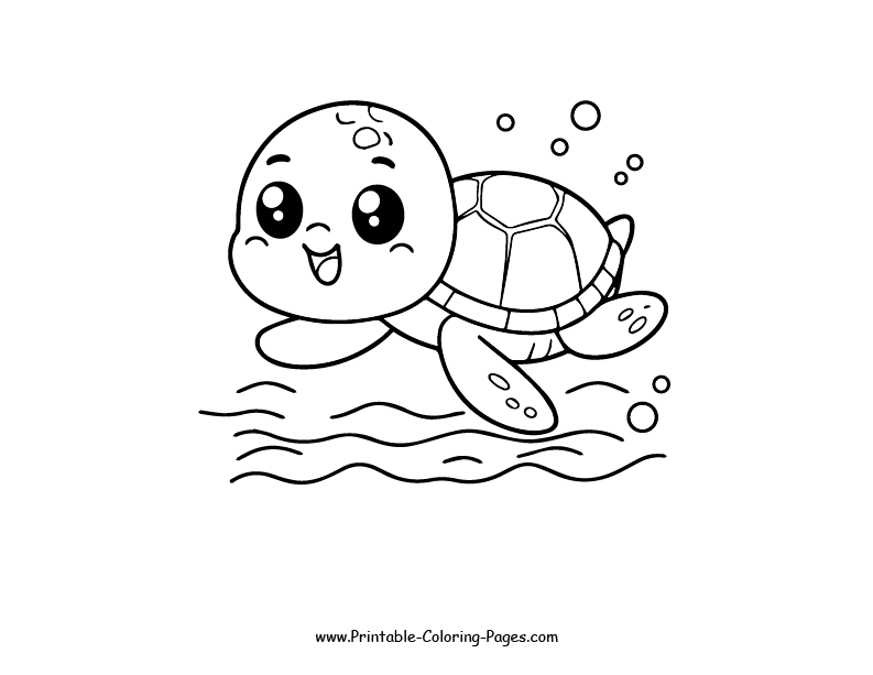 Turtle www printable coloring pages.com 13