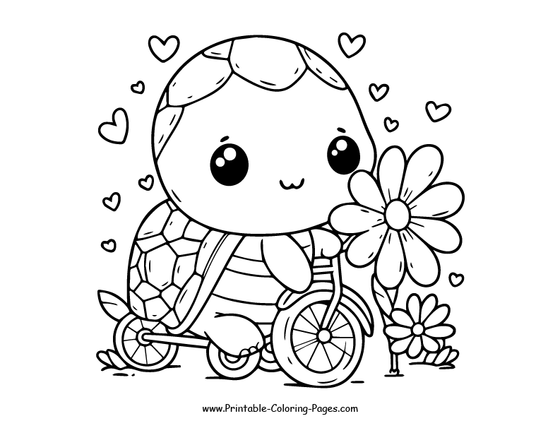 Turtle www printable coloring pages.com 14