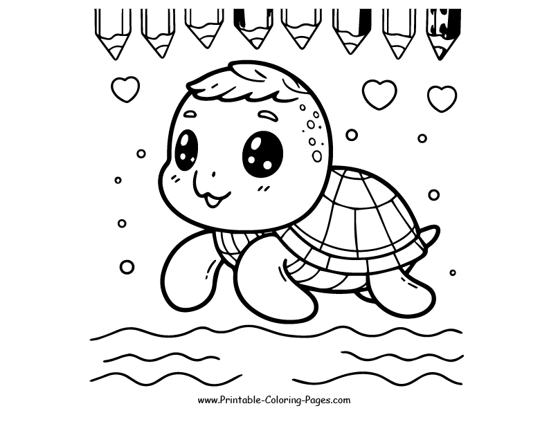 Turtle www printable coloring pages.com 17