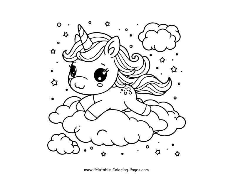 Unicorn www printable coloring pages.com 1