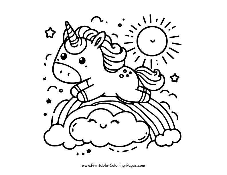 Unicorn www printable coloring pages.com 10