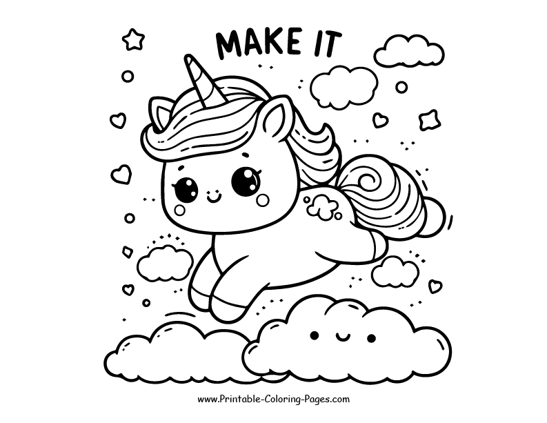 Unicorn www printable coloring pages.com 12