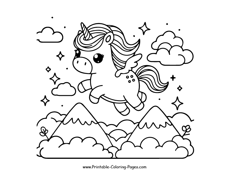 Unicorn www printable coloring pages.com 13