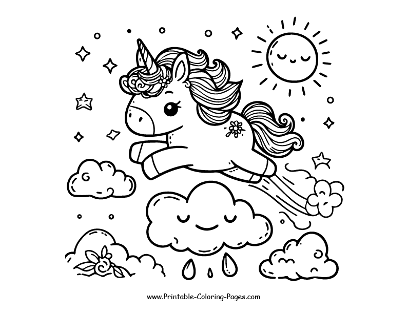 Unicorn www printable coloring pages.com 15