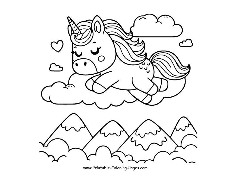 Unicorn www printable coloring pages.com 16