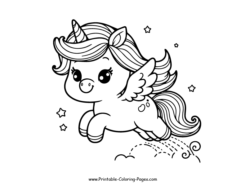Unicorn www printable coloring pages.com 18