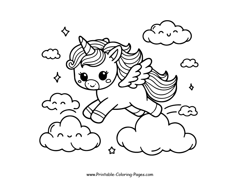 Unicorn www printable coloring pages.com 2
