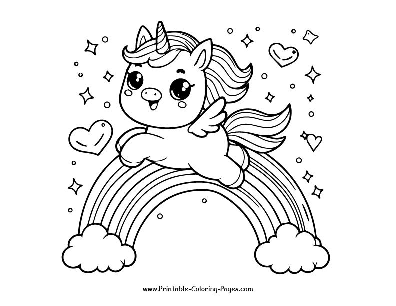 Unicorn www printable coloring pages.com 24