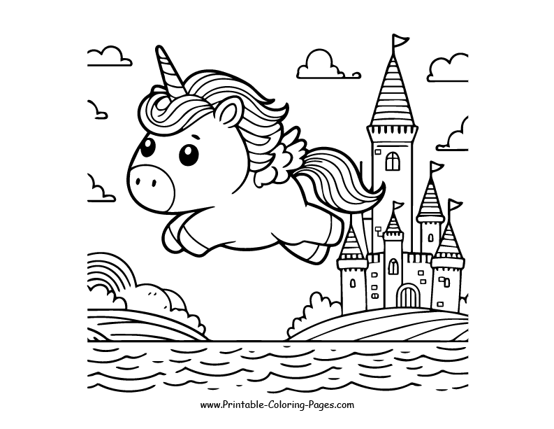 Unicorn www printable coloring pages.com 29