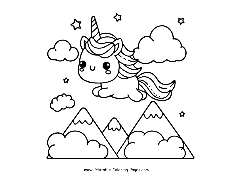 Unicorn www printable coloring pages.com 3