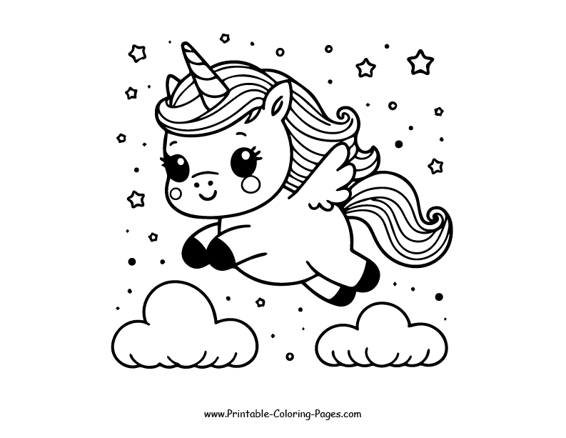 Unicorn www printable coloring pages.com 5