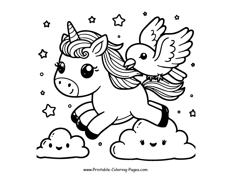 Unicorn www printable coloring pages.com 6