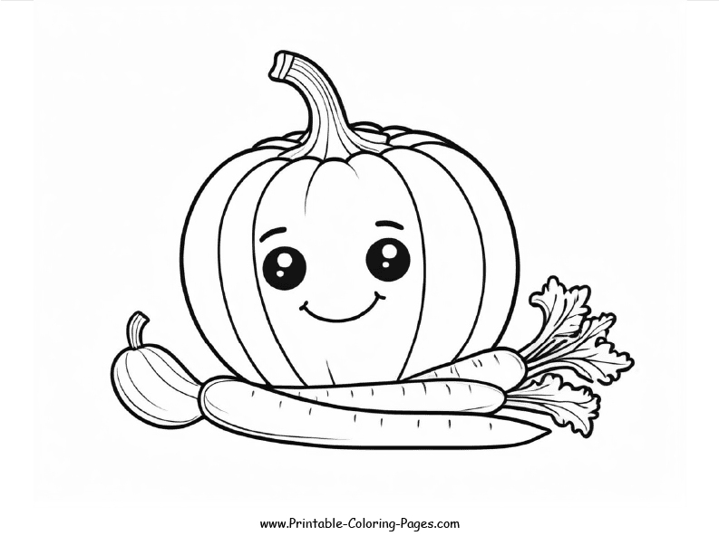 Vegetable Coloring Pages 1