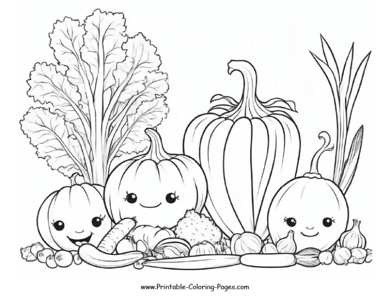 Exploring The World Of Vegetable Coloring Pages: Nurturing Creativity ...