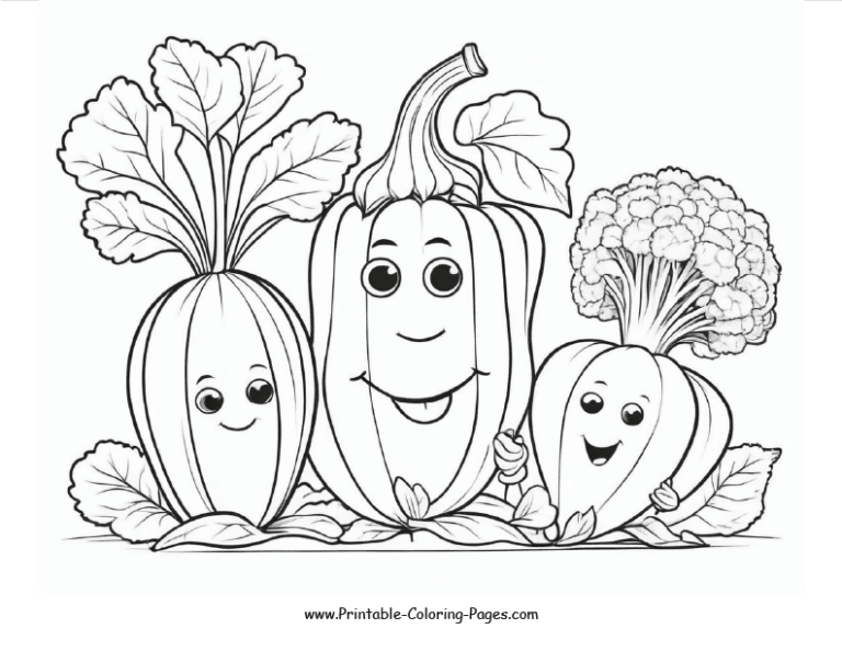 Exploring The World Of Vegetable Coloring Pages: Nurturing Creativity ...