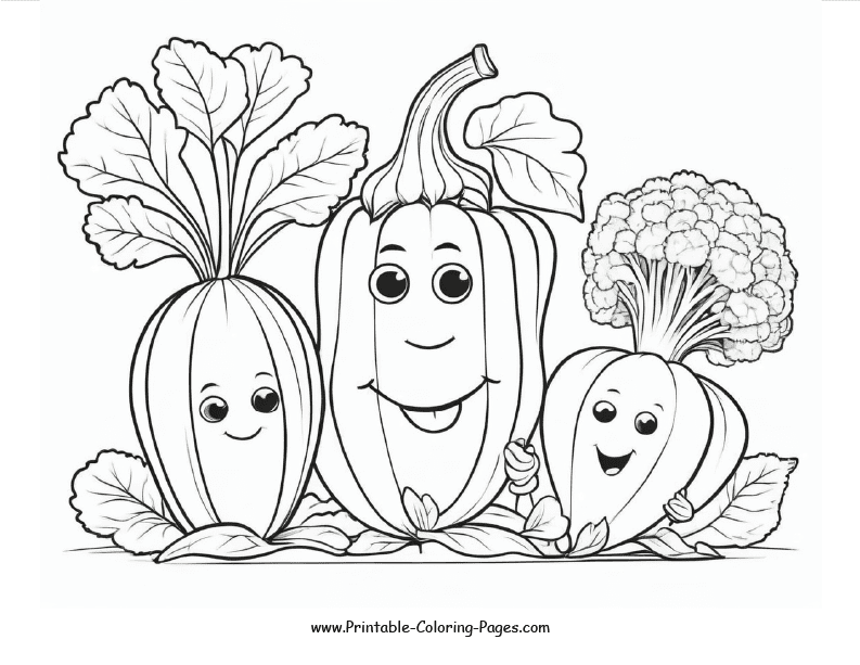 Vegetable Coloring Pages 2