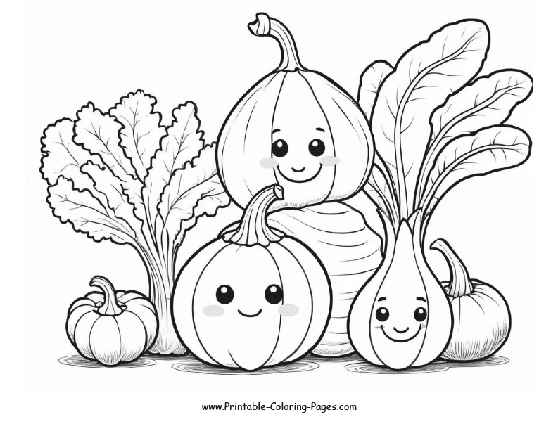 Vegetable Coloring Pages 3
