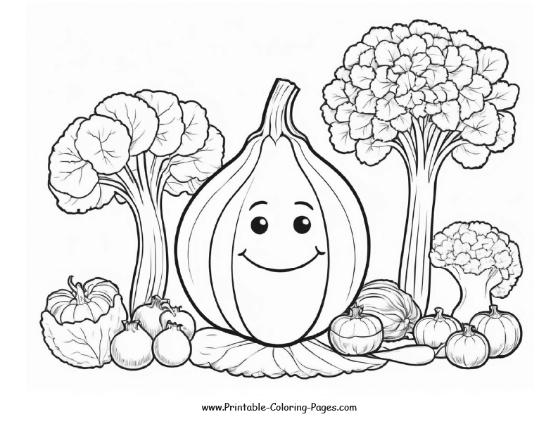 Vegetable Coloring Pages 4