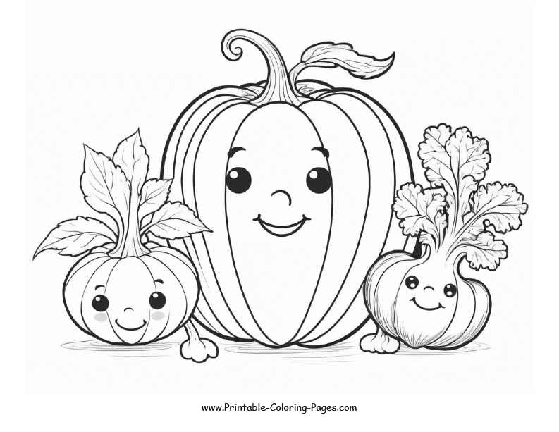 Vegetable Coloring Pages 5
