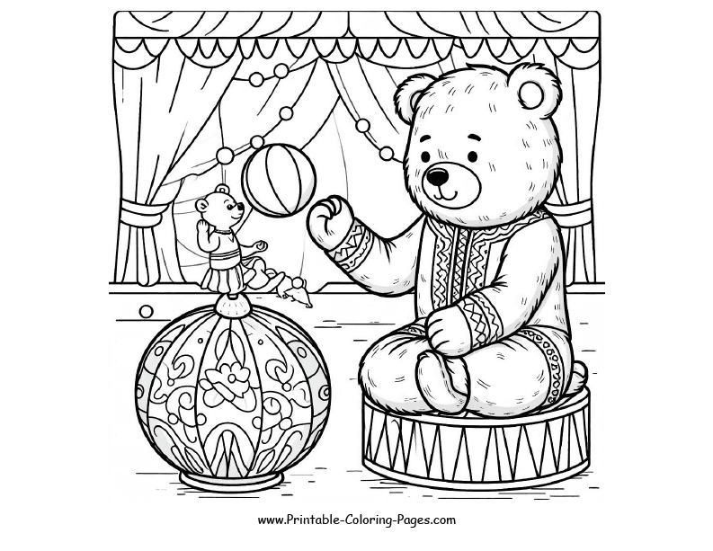 Bear play in circus