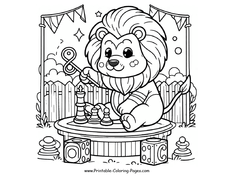 Lion in Circus coloring page