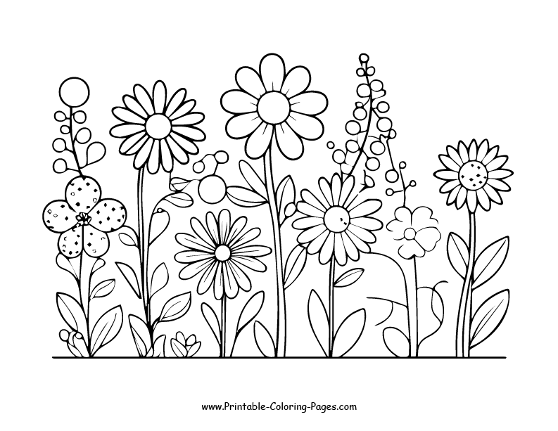 Flowers Coloring Pages