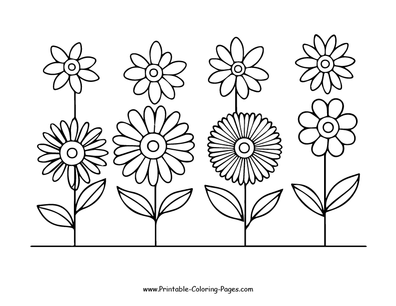 Flowers Coloring Pages