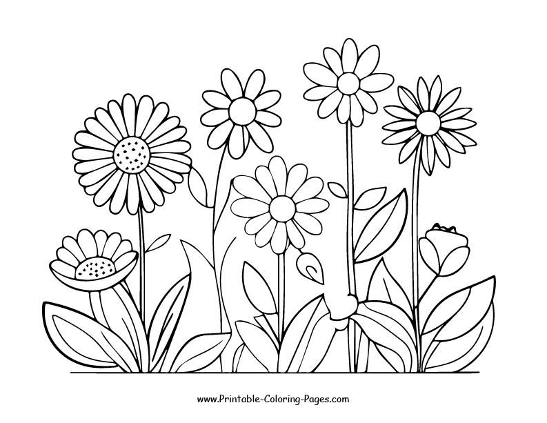 Flowers Coloring Pages