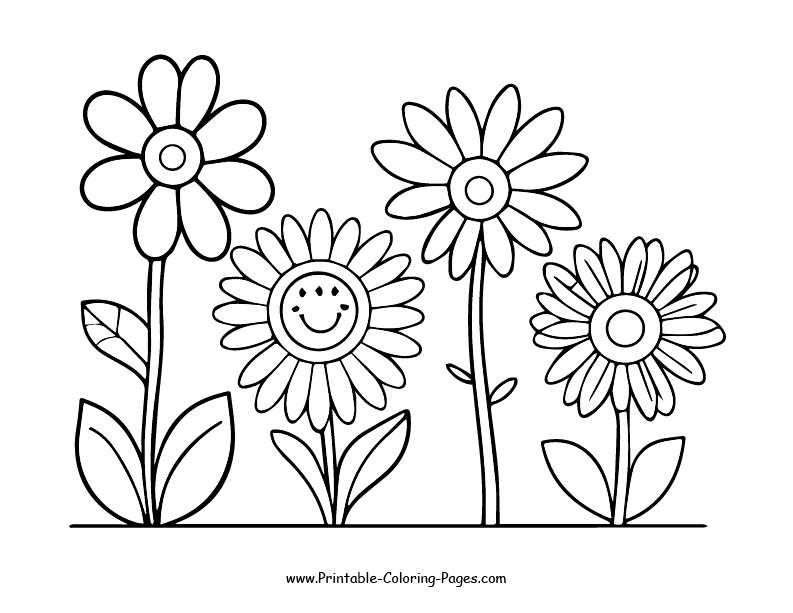 Flowers Coloring Pages