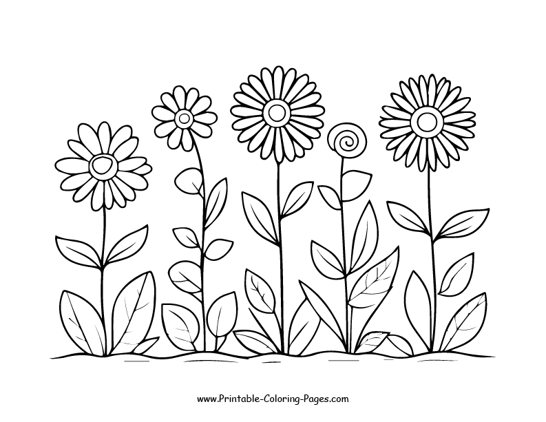 Flowers Coloring Pages