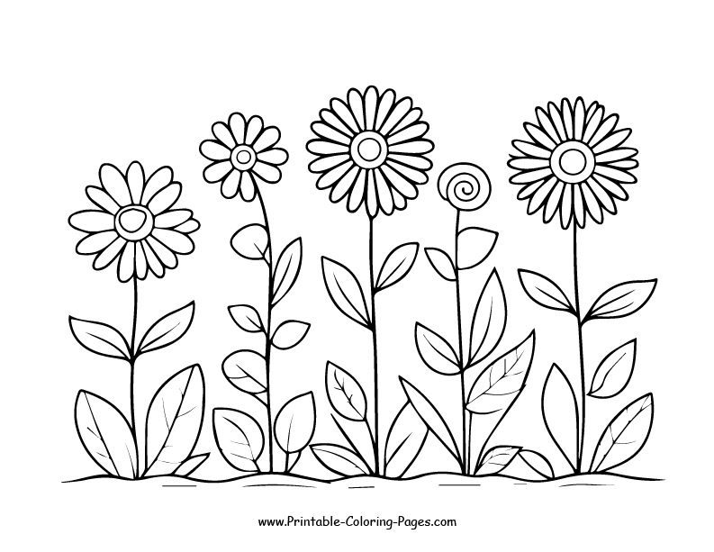 Flowers Coloring Pages