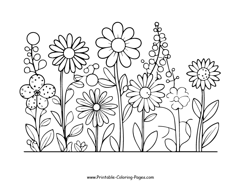 Flowers Coloring Pages