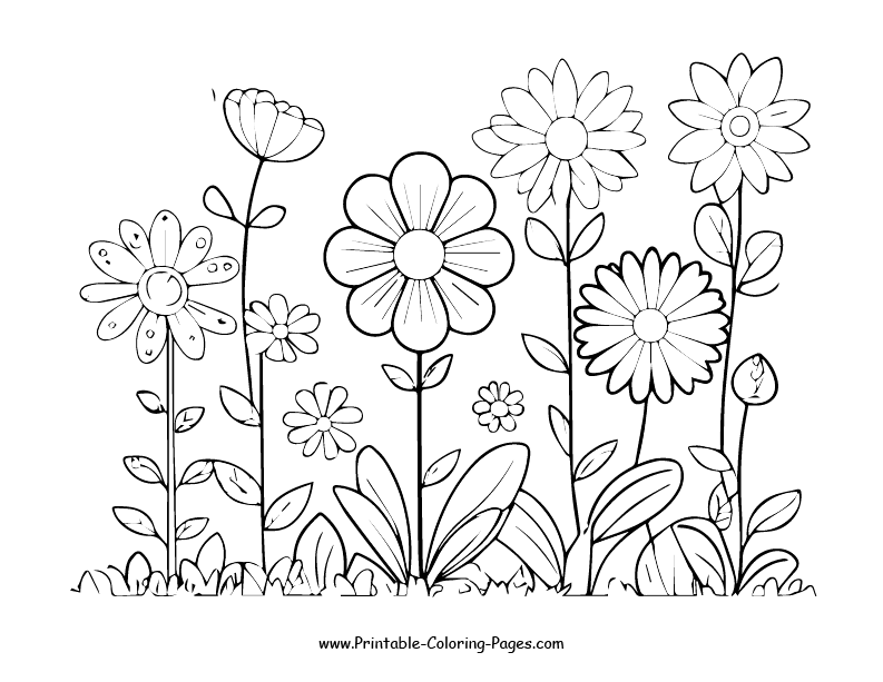 Flowers Coloring Pages