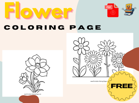 flower coloring page